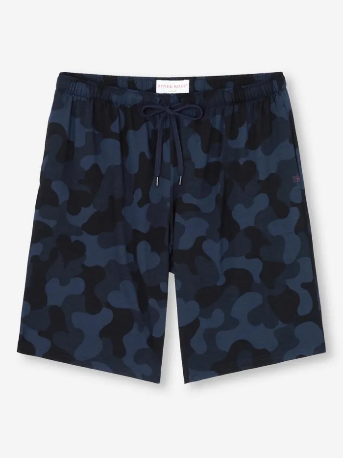 Derek Rose Lounge Shorts Men Lounge Shorts London 11 Micro Modal Navy