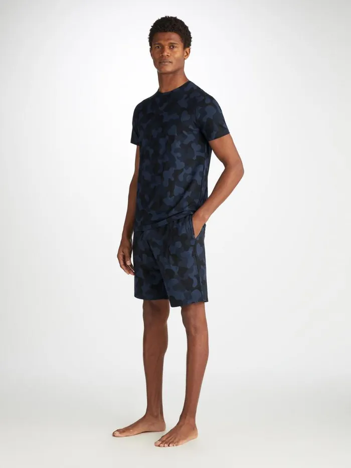 Derek Rose Lounge Shorts Men Lounge Shorts London 11 Micro Modal Navy