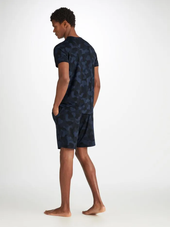 Derek Rose Lounge Shorts Men Lounge Shorts London 11 Micro Modal Navy