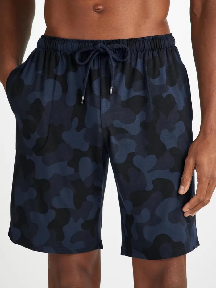 Derek Rose Lounge Shorts Men Lounge Shorts London 11 Micro Modal Navy