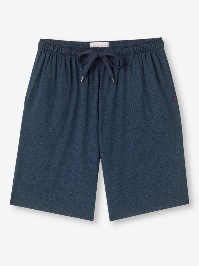 Derek Rose Lounge Shorts Men Lounge Shorts London 12 Micro Modal Navy