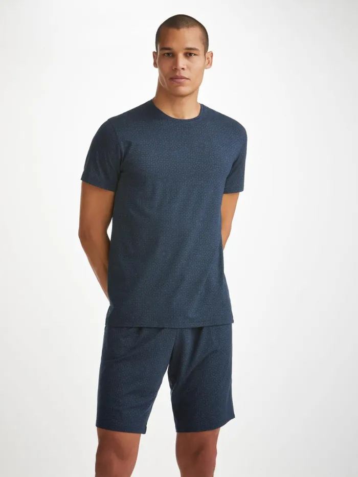 Derek Rose Lounge Shorts Men Lounge Shorts London 12 Micro Modal Navy