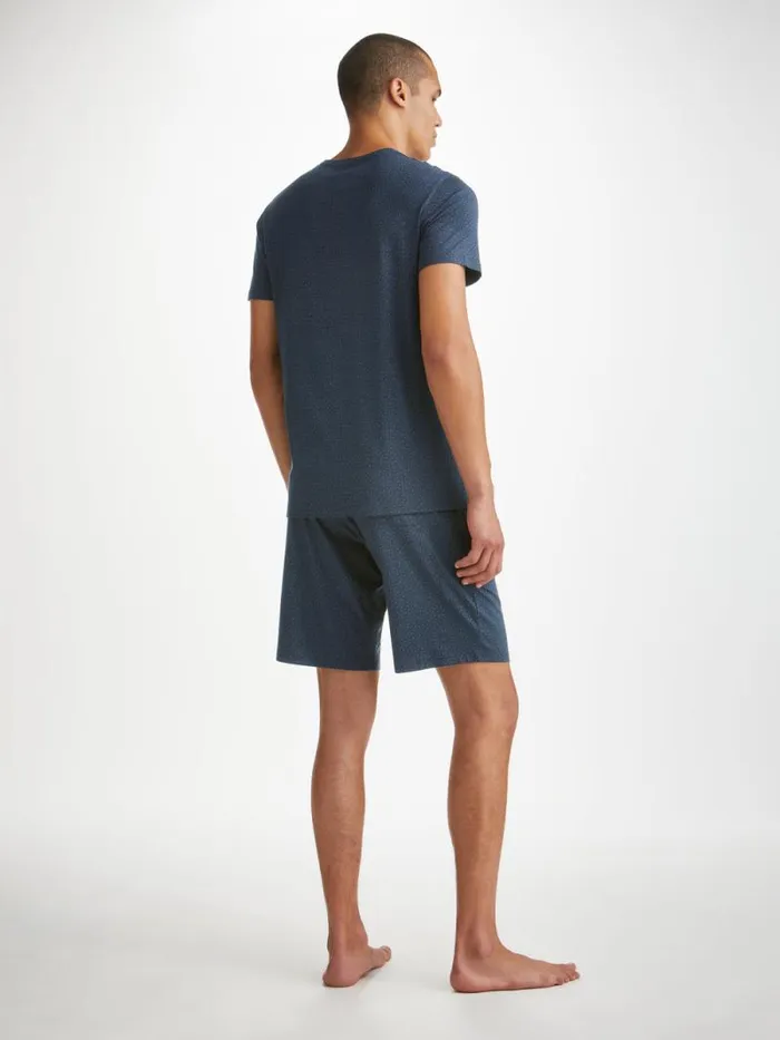 Derek Rose Lounge Shorts Men Lounge Shorts London 12 Micro Modal Navy