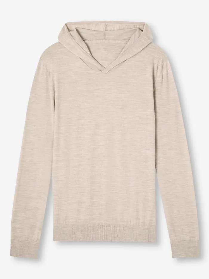 Derek Rose Merino Sweaters and Hoodies Men Hoodie Orson Merino Wool Oat