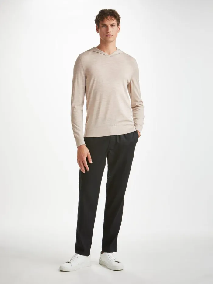 Derek Rose Merino Sweaters and Hoodies Men Hoodie Orson Merino Wool Oat