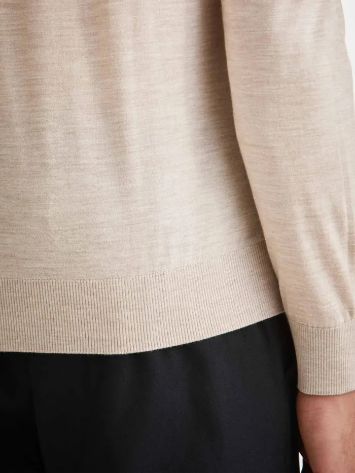 Derek Rose Merino Sweaters and Hoodies Men Hoodie Orson Merino Wool Oat
