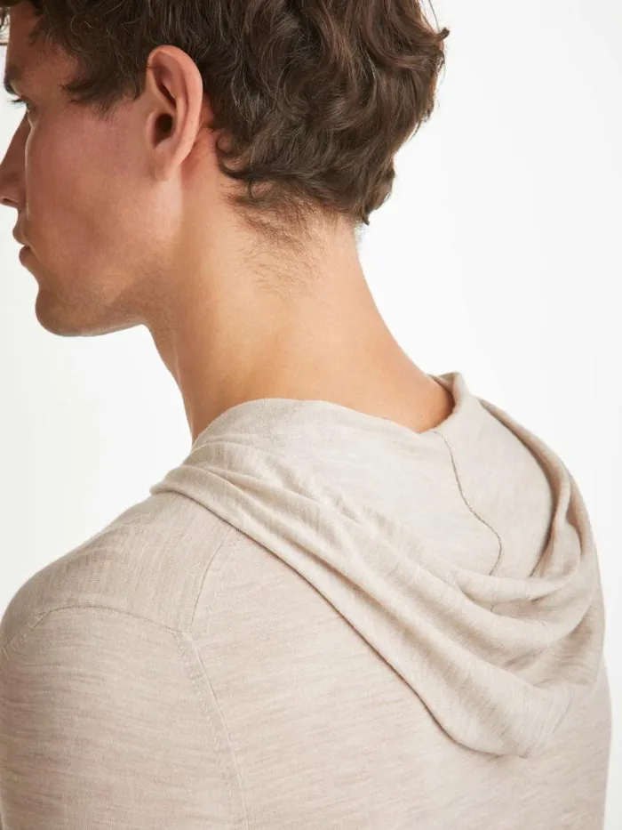 Derek Rose Merino Sweaters and Hoodies Men Hoodie Orson Merino Wool Oat
