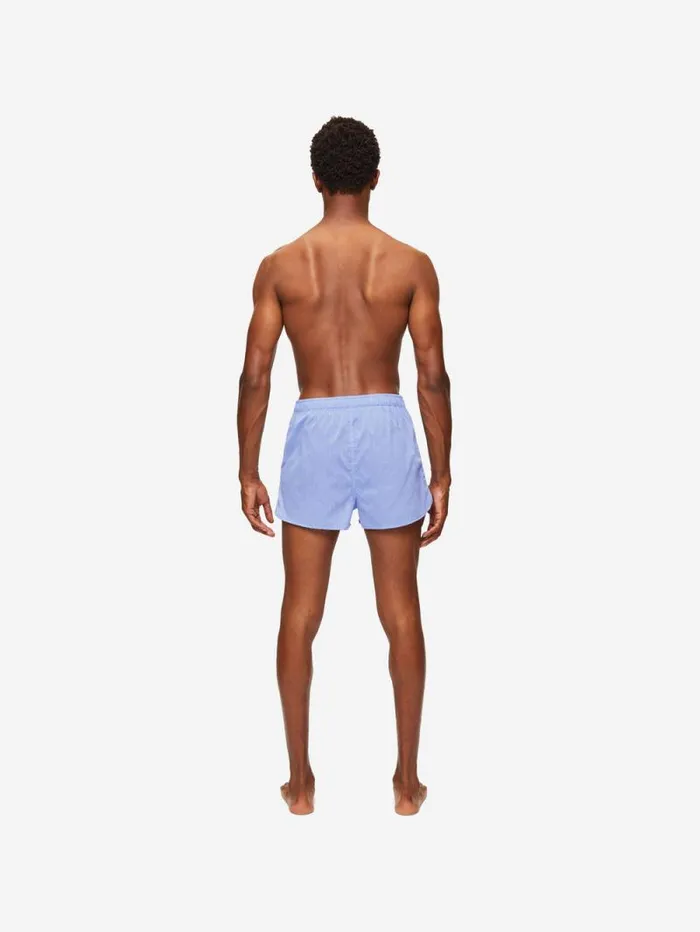 Derek Rose Modern Fit Boxer Shorts Men Modern Fit Boxers Amalfi Cotton Batiste Blue