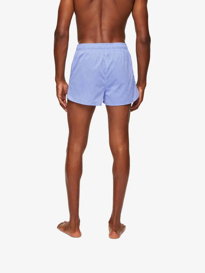 Derek Rose Modern Fit Boxer Shorts Men Modern Fit Boxers Amalfi Cotton Batiste Blue
