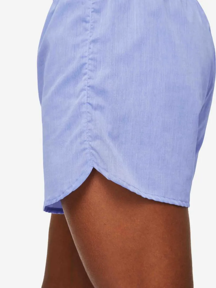 Derek Rose Modern Fit Boxer Shorts Men Modern Fit Boxers Amalfi Cotton Batiste Blue