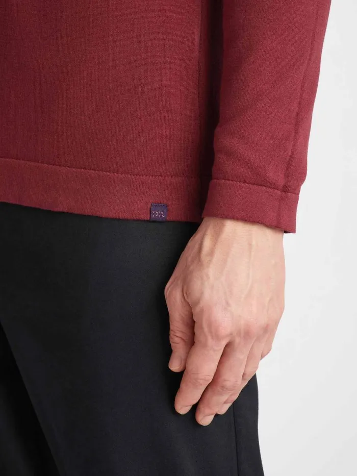 Derek Rose Sea Island Cotton Sweaters Men Sweater Jacob Sea Island Cotton Burgundy