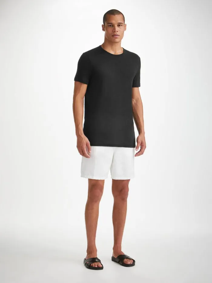 Derek Rose Short Sleeve TShirts Men TShirt Jordan Linen Black