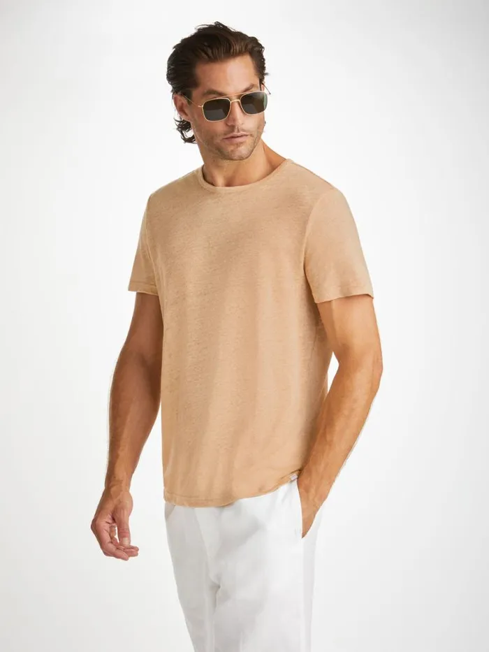 Derek Rose Short Sleeve TShirts Men TShirt Jordan Linen Sand