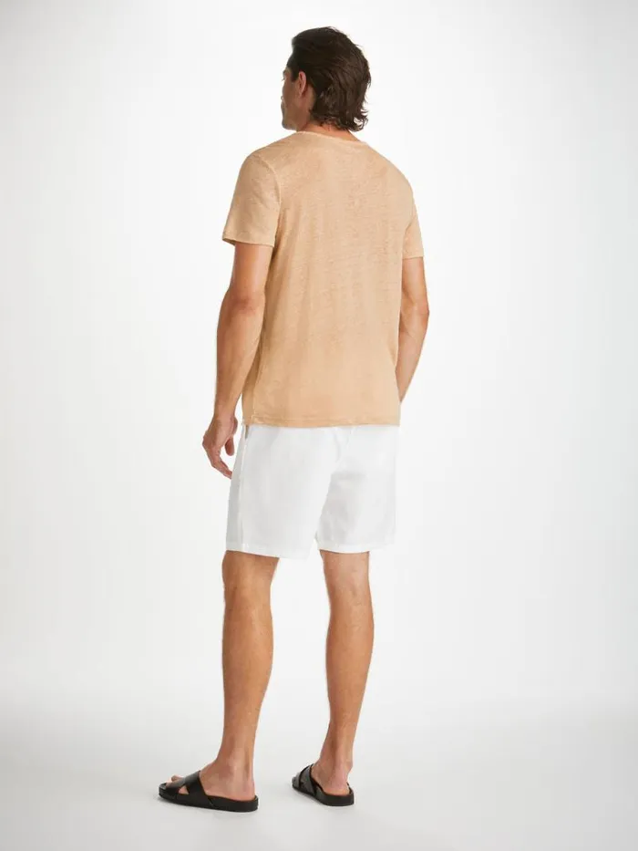 Derek Rose Short Sleeve TShirts Men TShirt Jordan Linen Sand