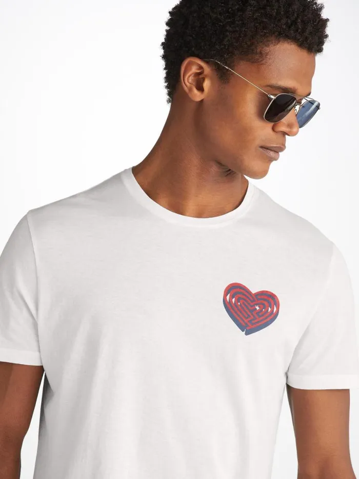 Derek Rose Short Sleeve TShirts Men TShirt Ripley 21 Pima Cotton White
