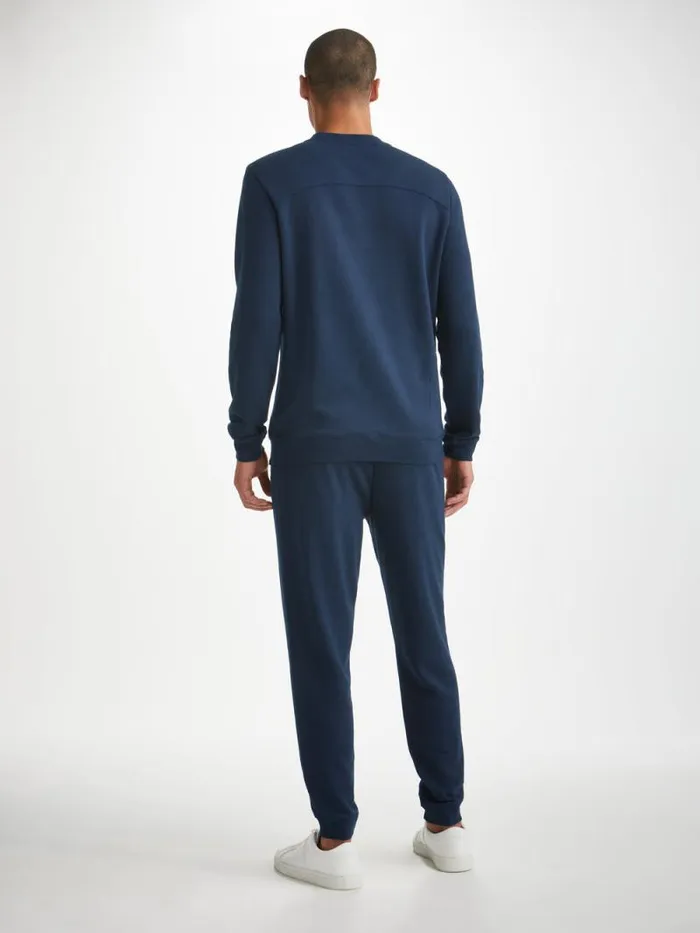 Derek Rose Sweatshirts Men Sweatshirt Quinn Cotton Modal Navy