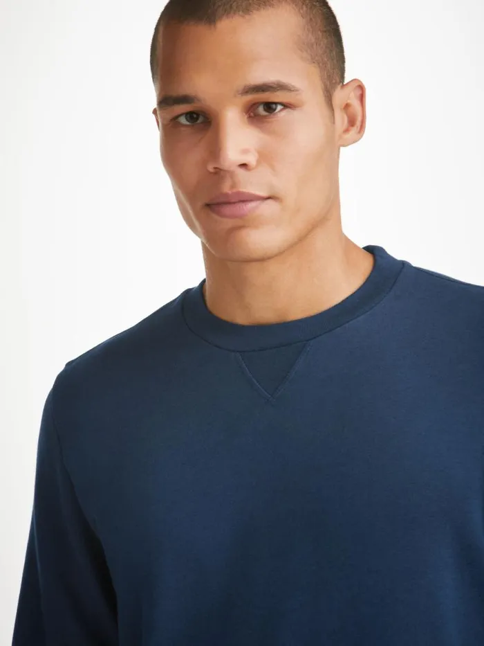 Derek Rose Sweatshirts Men Sweatshirt Quinn Cotton Modal Navy