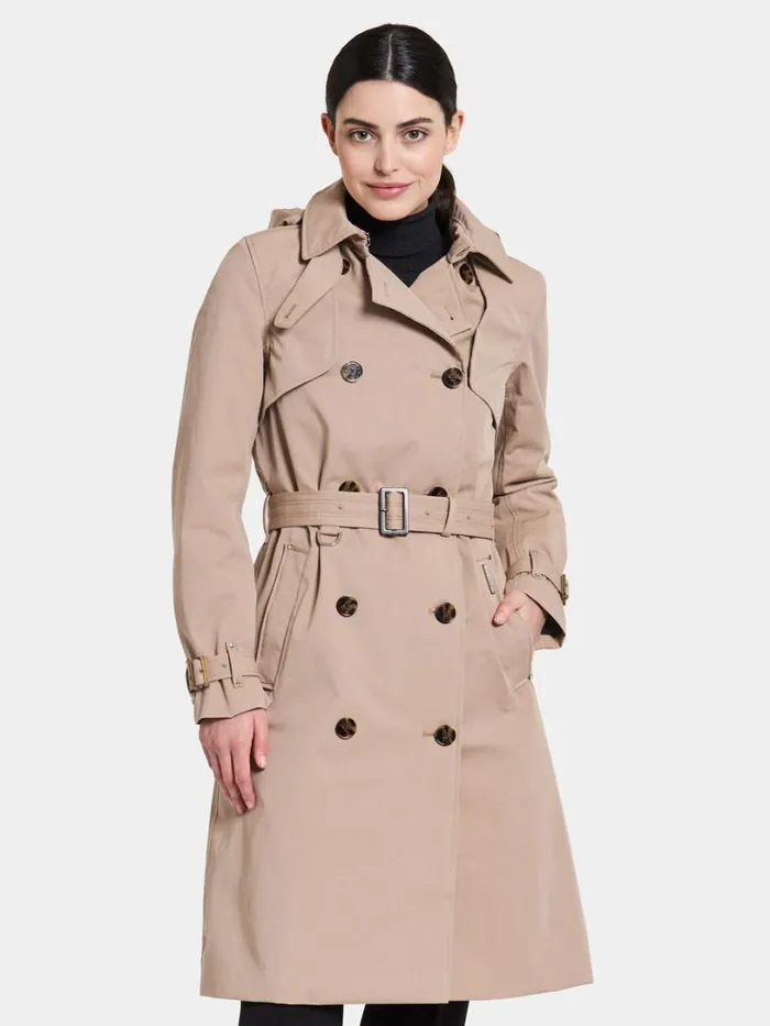 Desiree Parka Beige Women Didriksons Trenchcoats