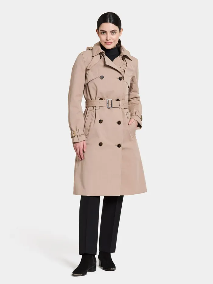 Desiree Parka Beige Women Didriksons Trenchcoats