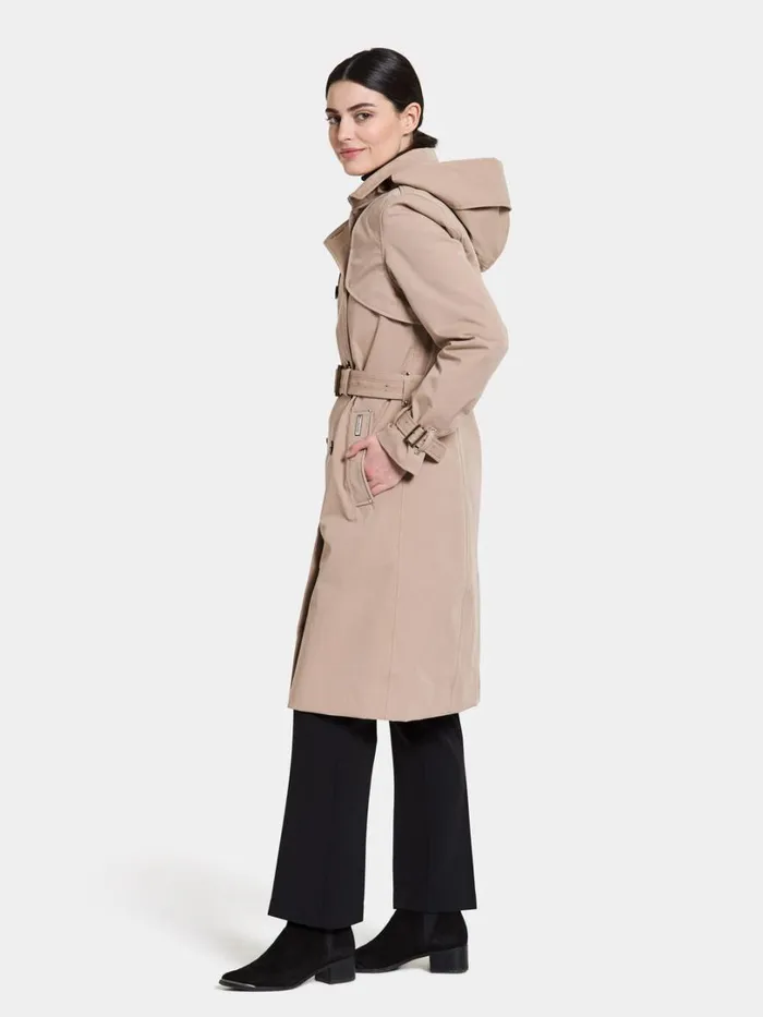 Desiree Parka Beige Women Didriksons Trenchcoats