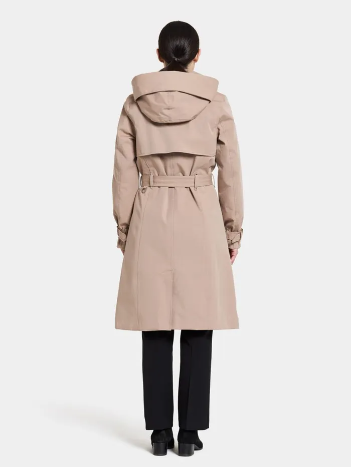 Desiree Parka Beige Women Didriksons Trenchcoats