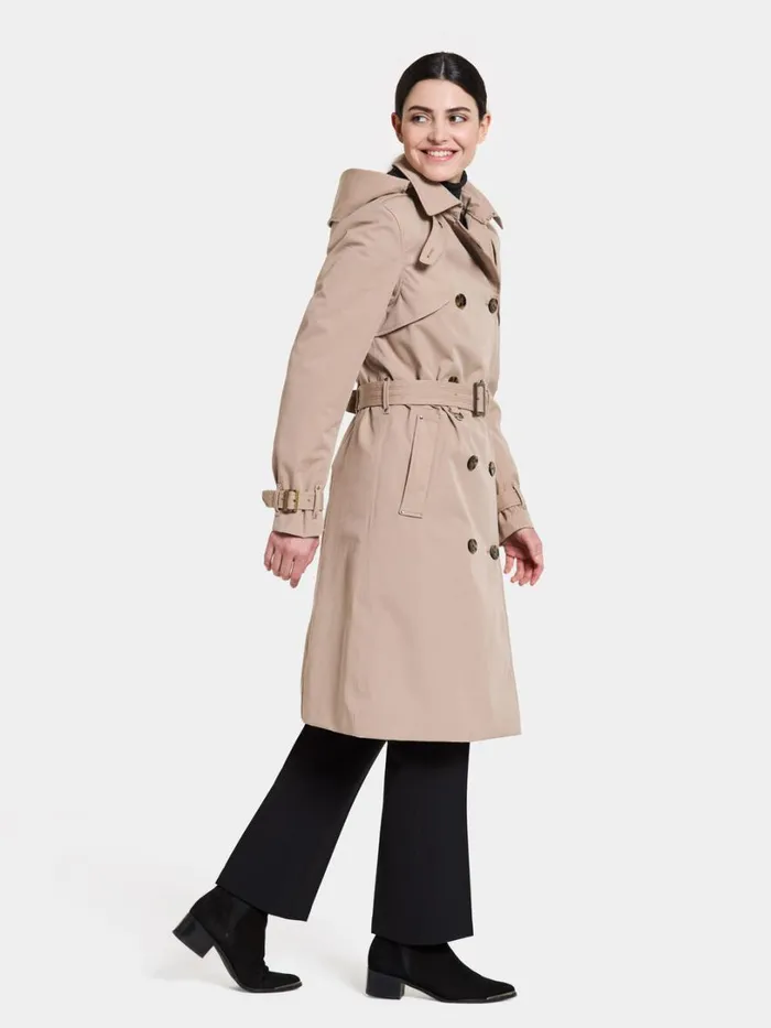 Desiree Parka Beige Women Didriksons Trenchcoats