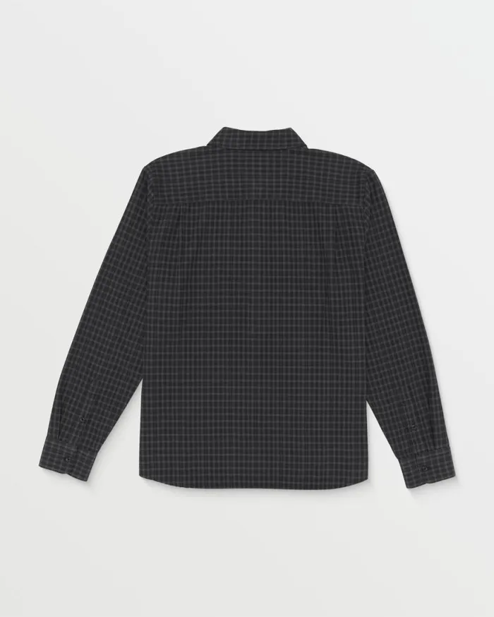 Dopestone Long Sleeve Shirt 8211 Asphalt Black Mens Volcom Shirts and Flannels