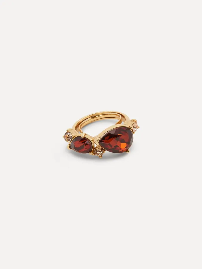 Double Pear Ring Amber Women Oscar De La Renta Rings