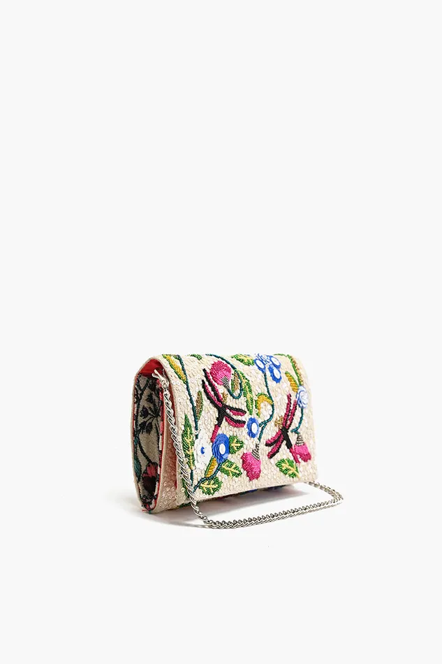 Dragonfly Dreams Kashmiri Flap Clutch Clutches America and Beyond Women