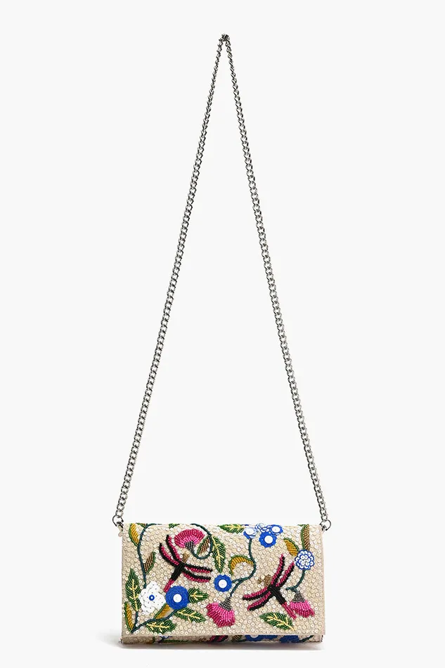 Dragonfly Dreams Kashmiri Flap Clutch Clutches America and Beyond Women