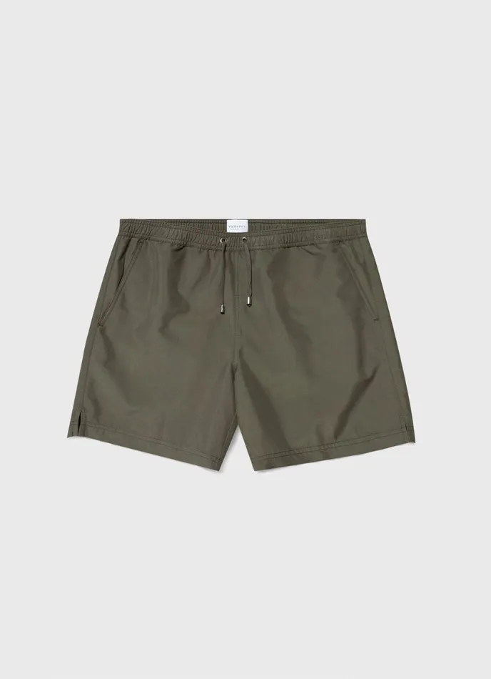 Drawstring Swim Shorts Hunter Green Men SUNSPEL Swimwear