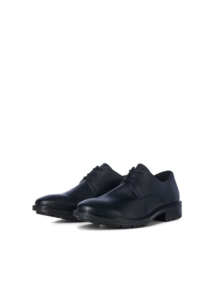 Dress Shoes JACK and JONES Mens FAUX LEATHER DRESS SHOES Black Anthracite Gift for Friend