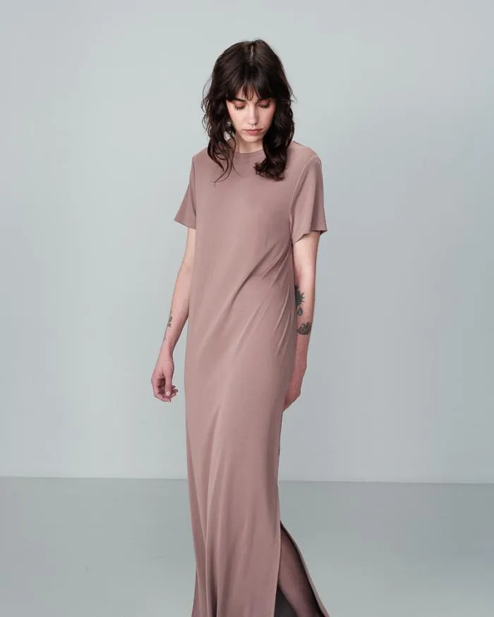 DRESS TAUPE NINA Shop Grace and Mila Long Dresses