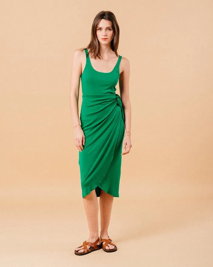DRESS VERT MIROIR Shop Grace and Mila Plain Dresses