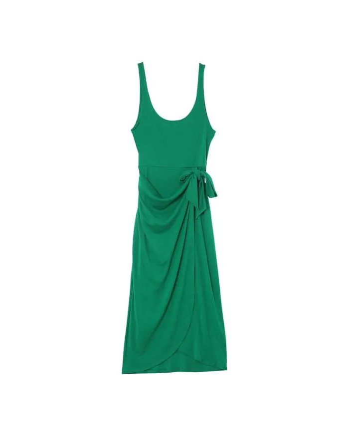 DRESS VERT MIROIR Shop Grace and Mila Plain Dresses