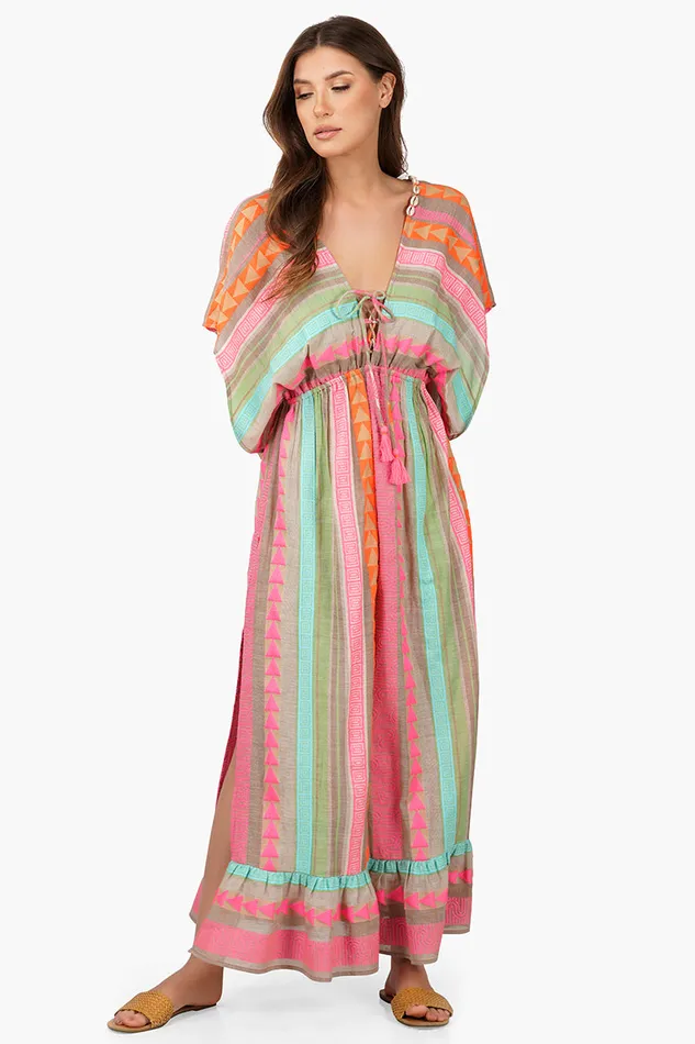 Dresses America and Beyond Women Dora Yarn Dyed Striped Maxi Dress