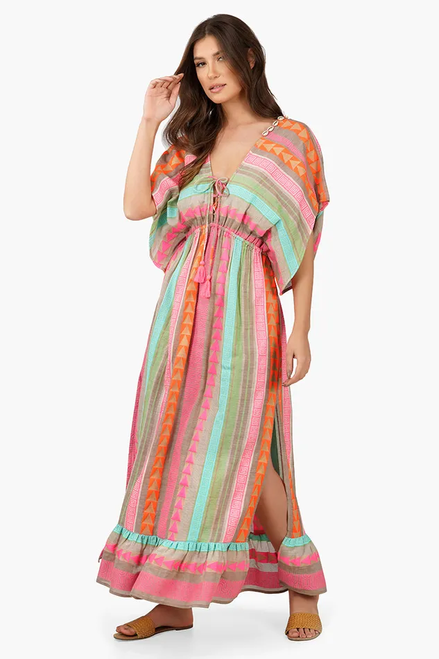 Dresses America and Beyond Women Dora Yarn Dyed Striped Maxi Dress