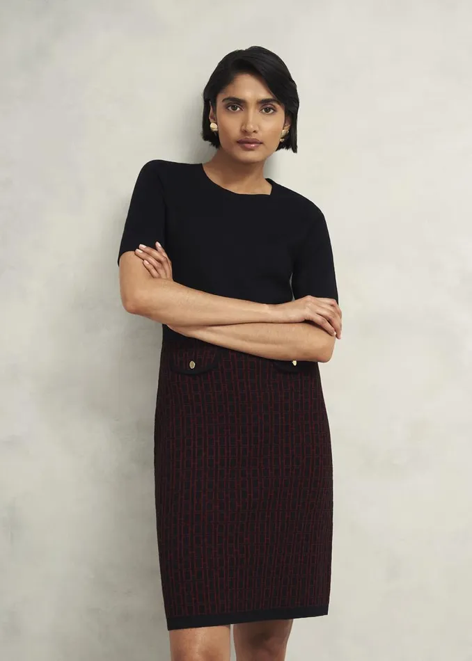Dresses and Jumpsuits Women HOBBS Perrie Knitted Dress Black Rhubarb