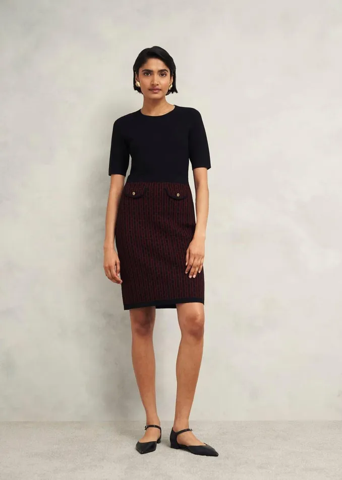 Dresses and Jumpsuits Women HOBBS Perrie Knitted Dress Black Rhubarb
