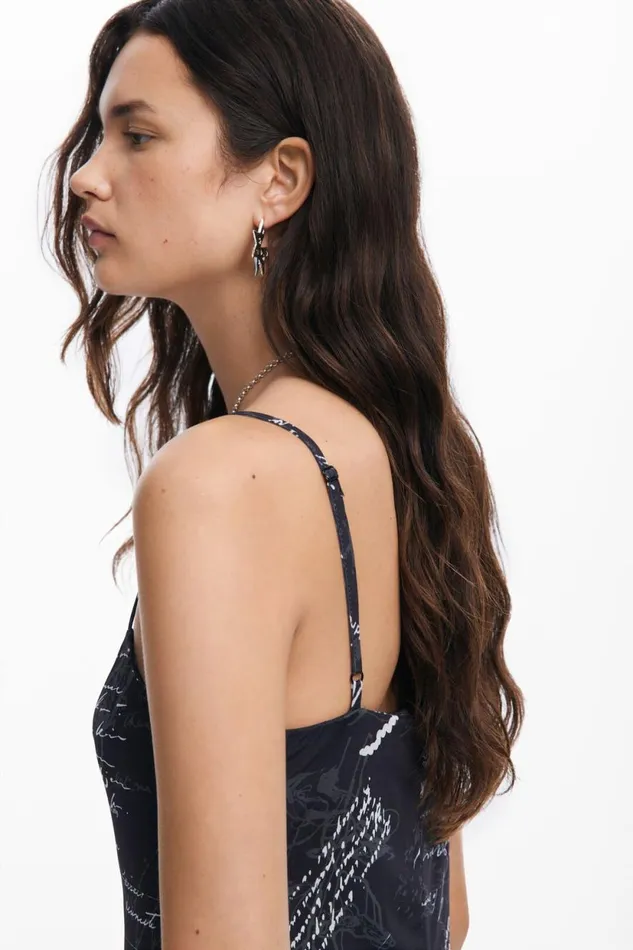 Dresses And Jumpsuits Women Desigual Combined Midi Dress Black