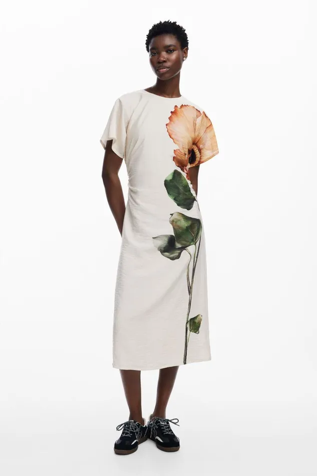 Dresses And Jumpsuits Women Desigual Flower Dress Brown
