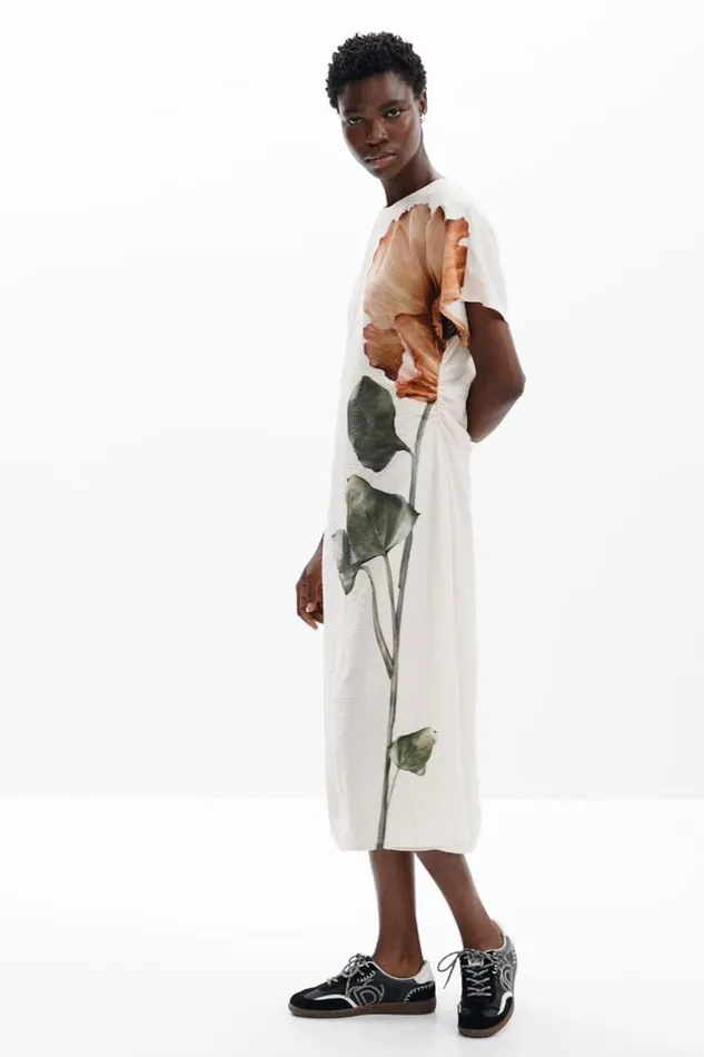 Dresses And Jumpsuits Women Desigual Flower Dress Brown