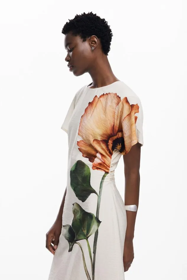 Dresses And Jumpsuits Women Desigual Flower Dress Brown