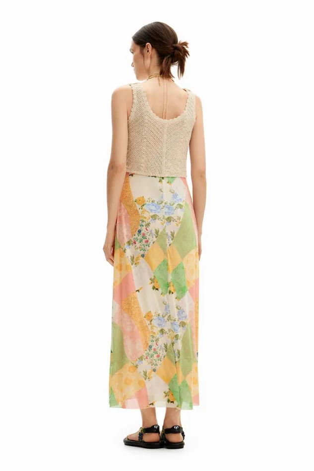 Dresses And Jumpsuits Women Desigual Hybrid Midi Dress Materialfinishes