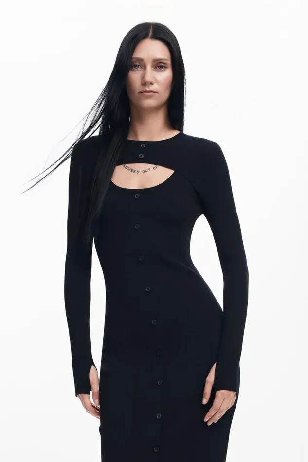 Dresses And Jumpsuits Women Desigual Maitrepierre Cutout Dress Black