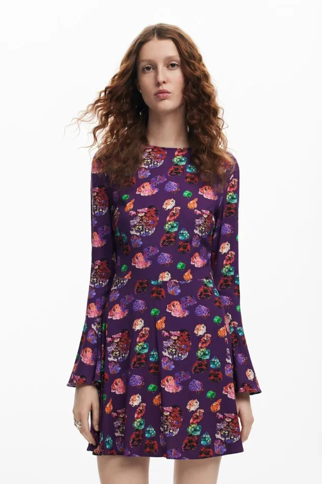 Dresses And Jumpsuits Women Desigual Mini Floral Dress M Christian Lacroix Red
