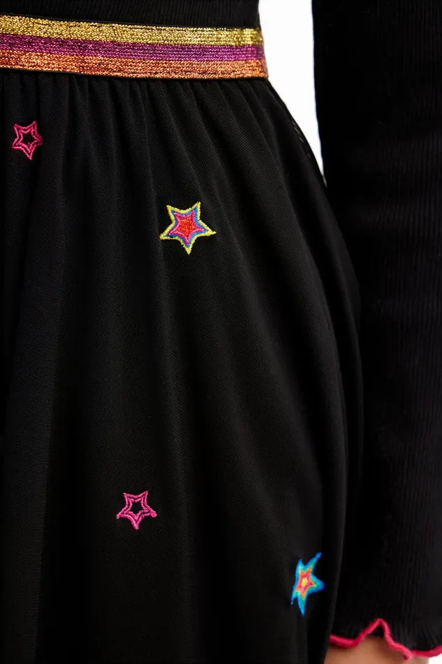 Dresses Kids Desigual Combined Stars Dress Black
