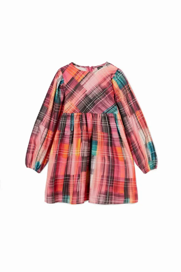 Dresses Kids Desigual Plaid Shirt Dress Red