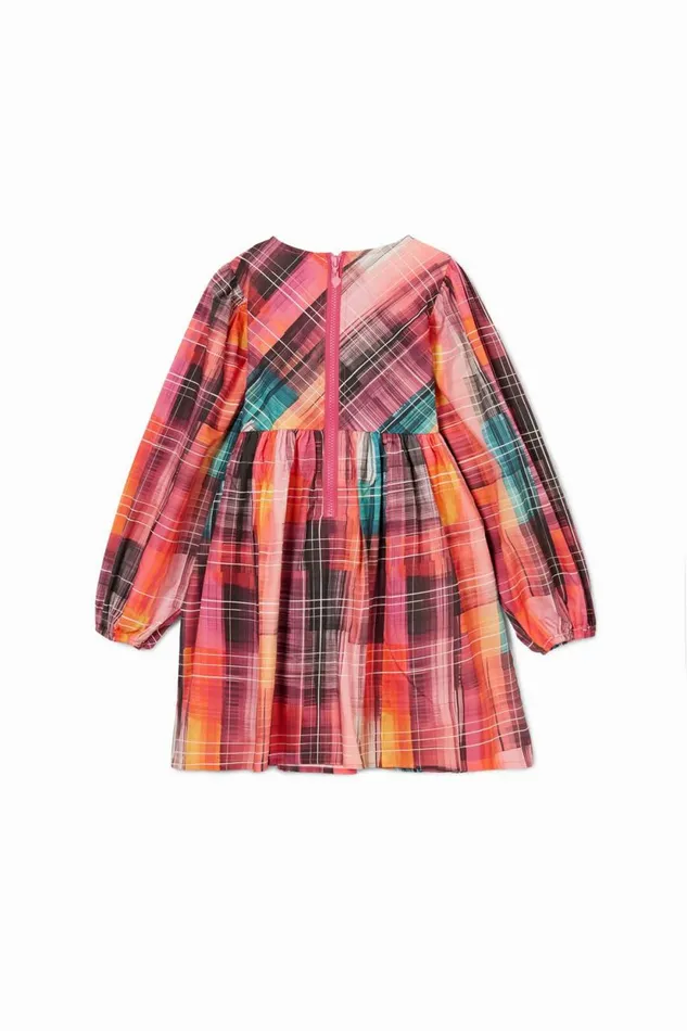 Dresses Kids Desigual Plaid Shirt Dress Red