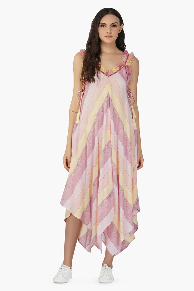 Dresses Noah Stripe Fringes Dress 8211 America and Beyond Women
